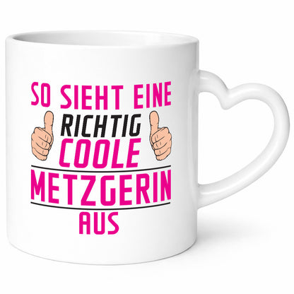 Richtig Coole Metzgerin | Fleischerin Geschenkidee Humor Tasse