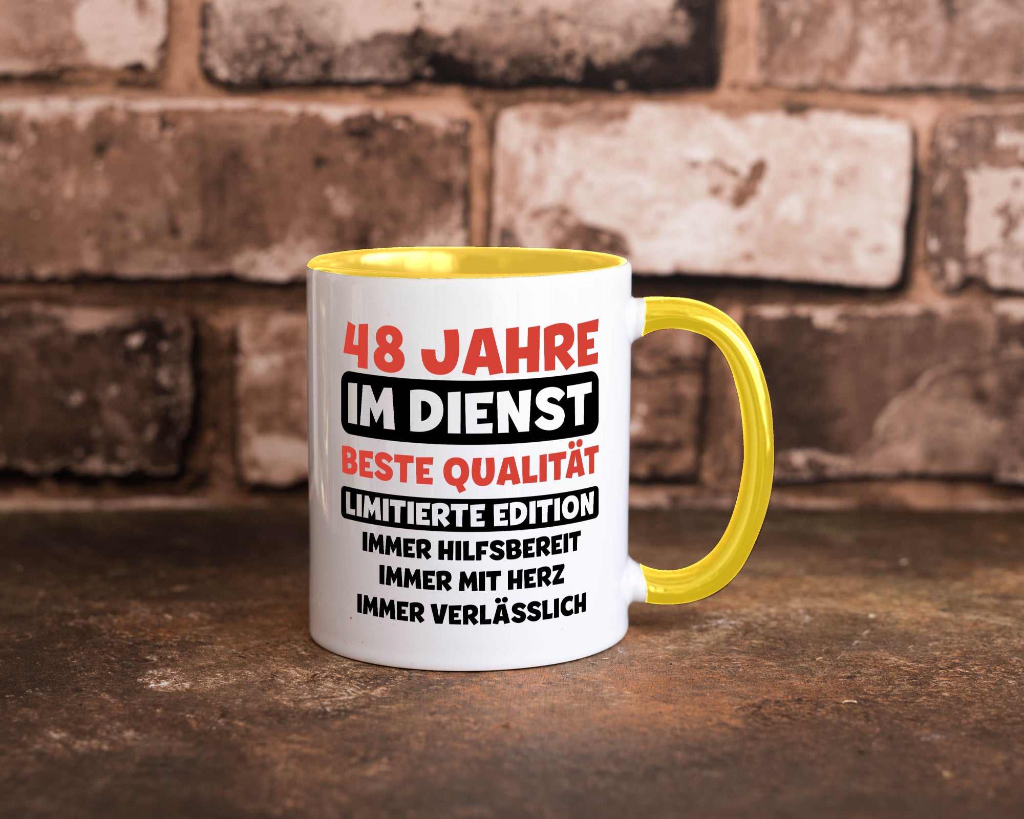 48 Jahre im Dienst | Jubiläum Arbeit v3 Humor Kollegen Büro Geschenkidee Tasse