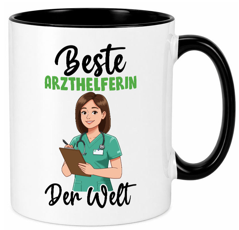 Beste Arzthelferin | Fachangestellte Medizin v2 Geschenkidee Humor Tasse