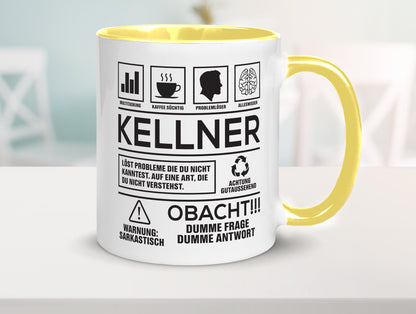 Achtung Probleme Kellner | kellnern Bedienung lustiger Spruch Geschenk Humor