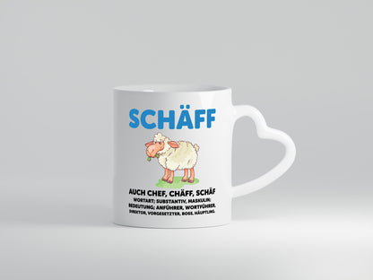 Chef | Arbeitgeber Boss Wortspiel Humor Arbeit Kollegen Büro Geschenkidee Tasse