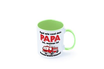 Cooler Papa | Feuerwehrmann Bester der Welt Humor Geschenkidee Tasse