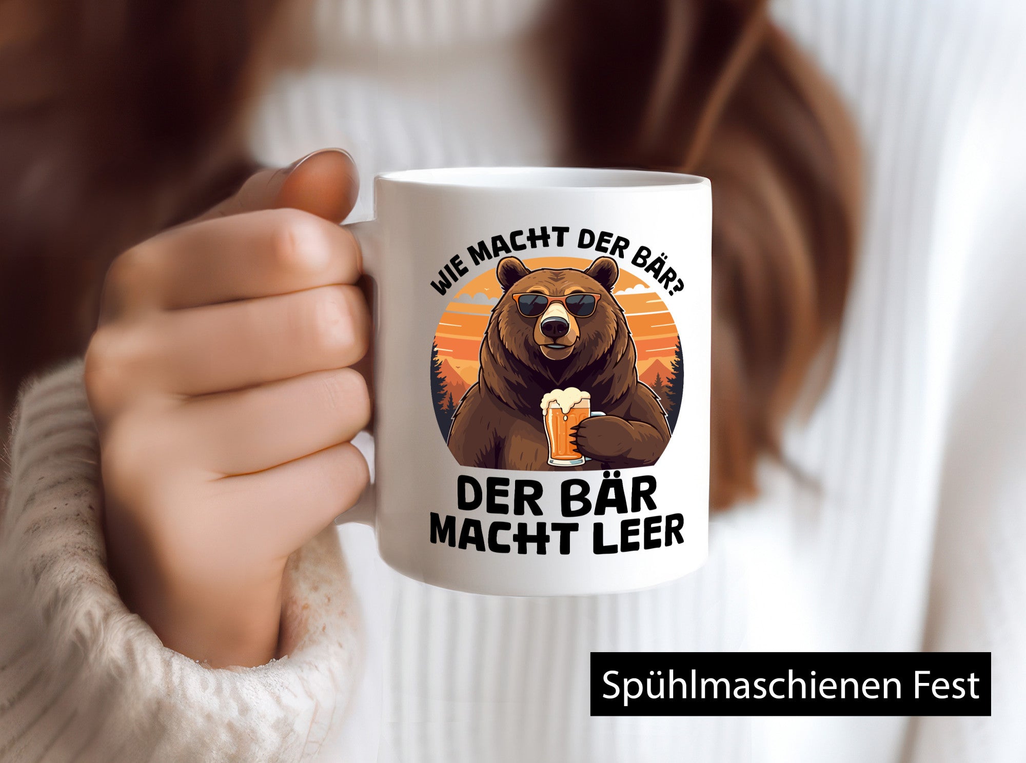 Saufbär | wie macht der bär leer Bierliebhaber lustiger Spruch Geschenk Humor