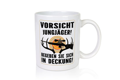 Votsicht Jungjäger | In Deckung Neuling beim Jagen lustig Humor Geschenkidee