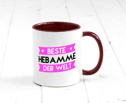 Beste Hebamme | Geburtshilfe lustiger Spruch Geschenk Humor Geschenkidee Tasse