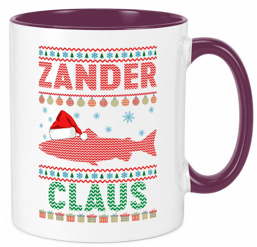 Zander Claus | Weihnachten Ugly Christmas Angler v2 Geschenkidee Humor Tasse