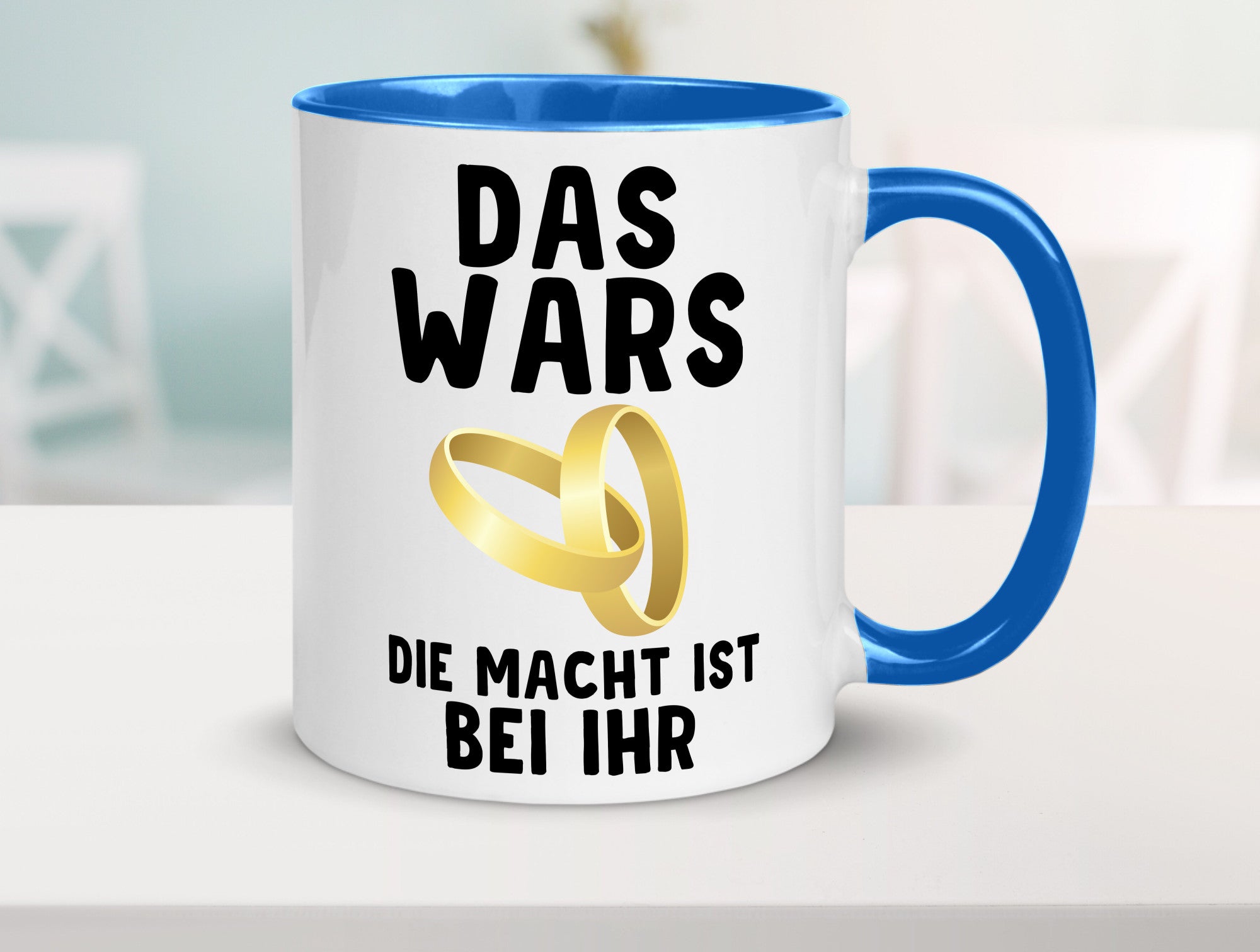 Die macht ist bei ihr | Hochzeit Tasse Ehemann Ehe Geschenk Humor Geschenkidee