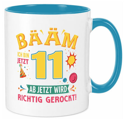 11. Geburtstag | 11 Jahre ab jetzt wird richtig gerockt lustig Geschenkidee Tasse