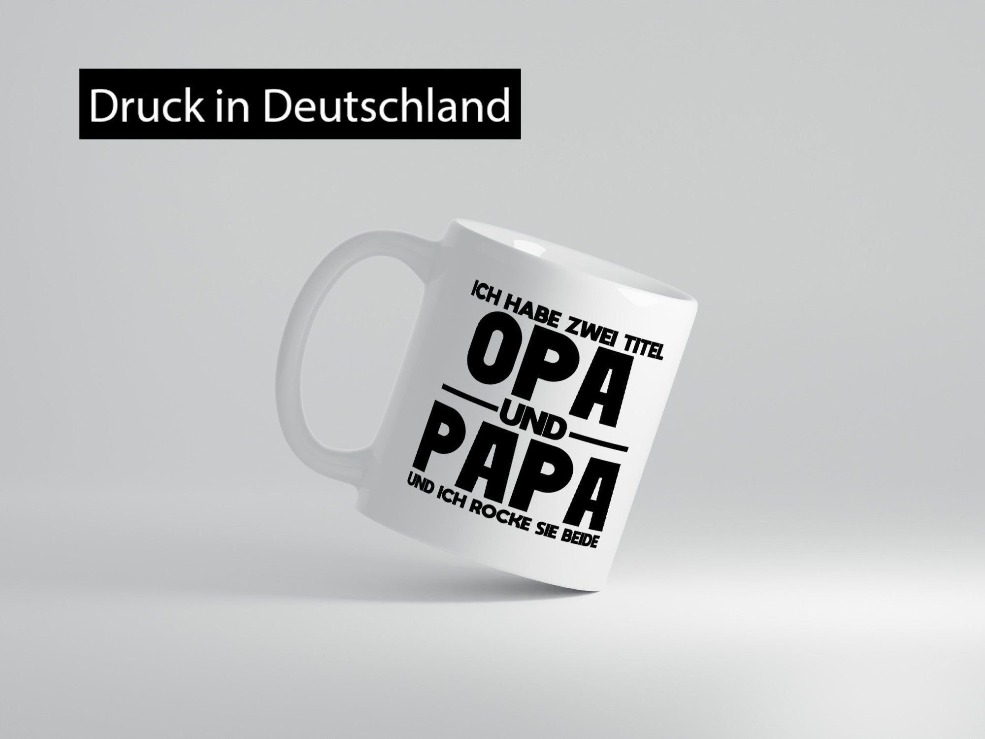 Zwei Titel, Opa, Papa, rocke beide | Opa Papa lustig Familie Geschenkidee