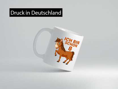 8. Geburtstag | Ich bin schon 8 Pferde Pony Geschenk Geschenkidee lustiger