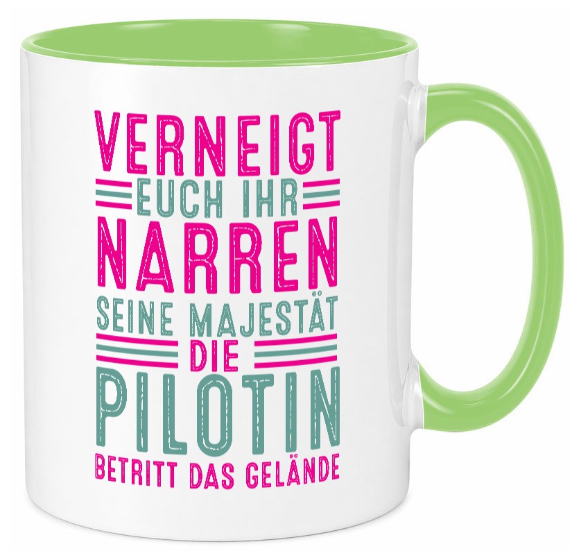 Verneigt euch: Pilotin | Definition Piloten Humor Geschenkidee Tasse