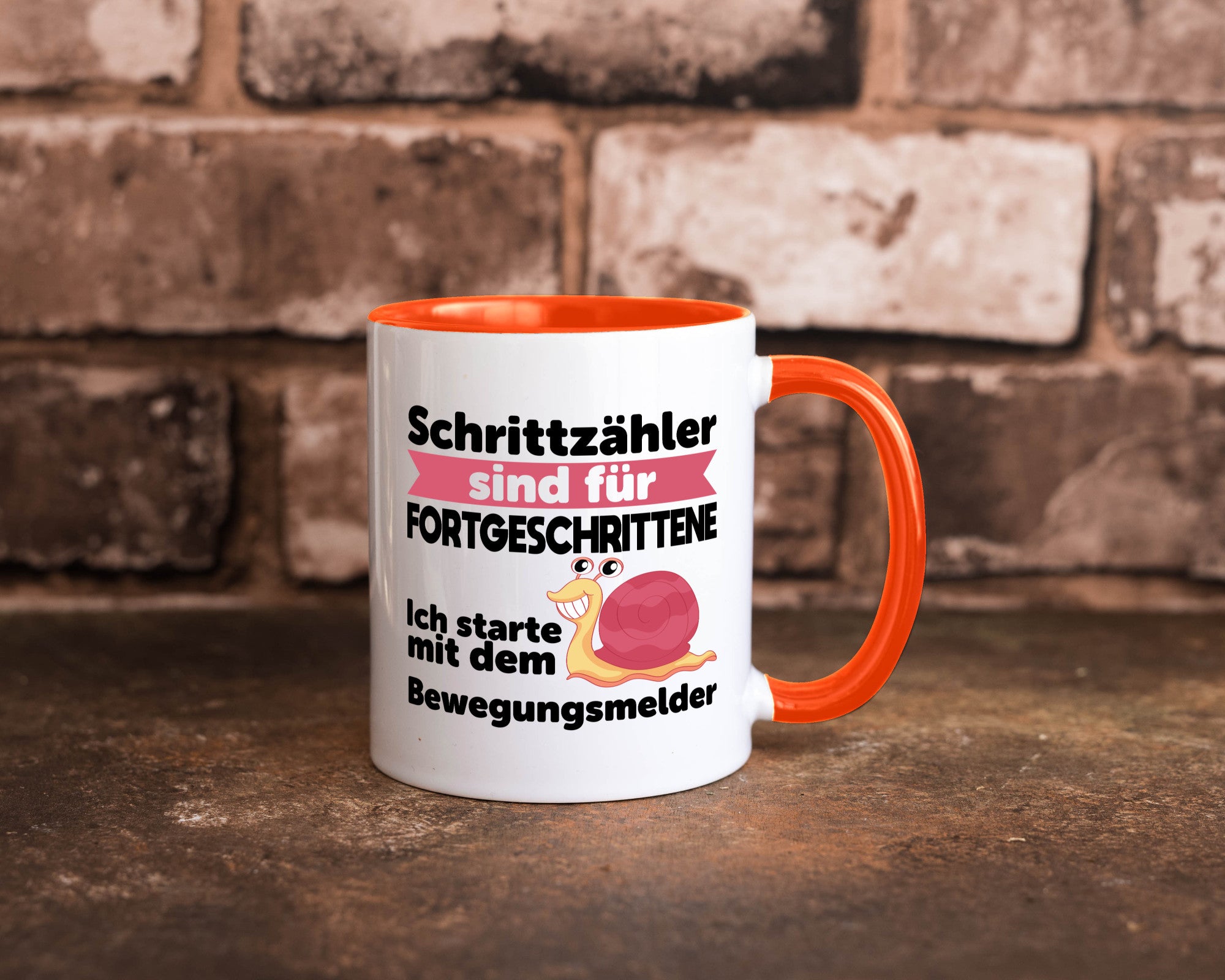 Schrittzähler Fortgeschrittene, Bewegungsmelder | Schnecke Geschenk Humor