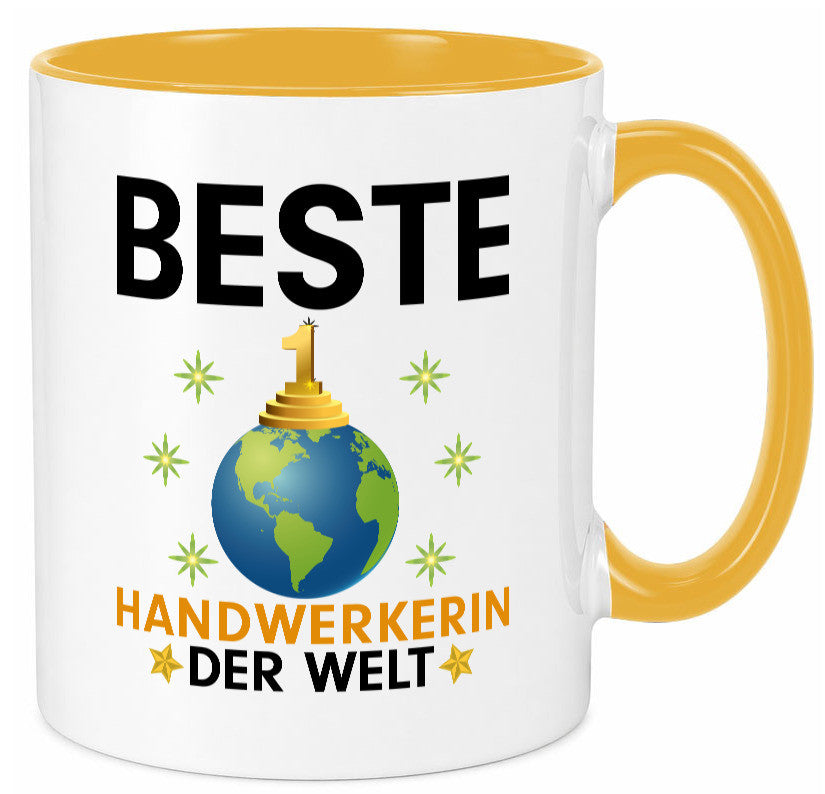 Welt Beste Handwerkerin | Handwerkerinnen lustiger Spruch Geschenk Humor Tasse