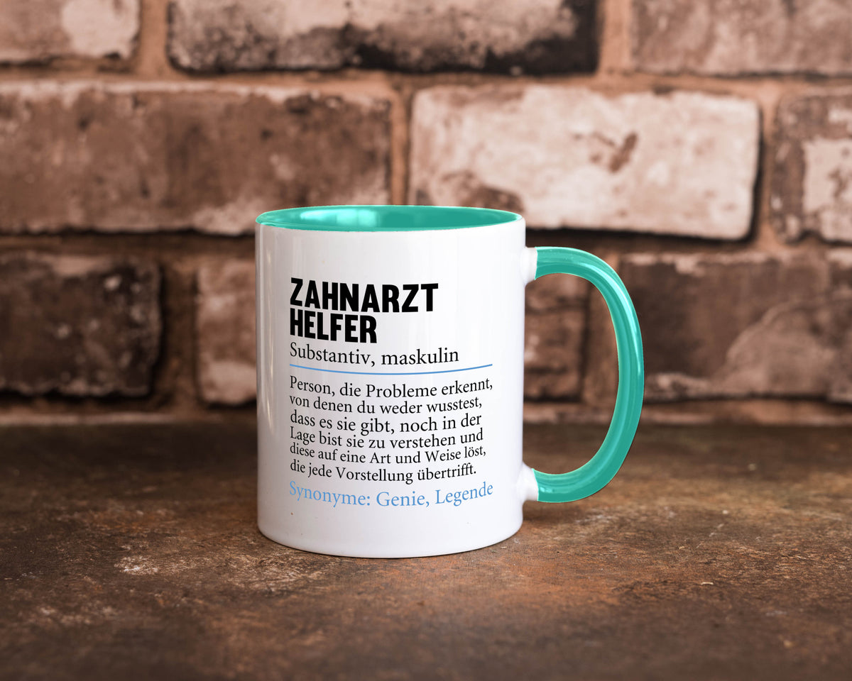 Zahnarzthelfer | Spruch Humor Zahnmedizin Geschenkidee Tasse