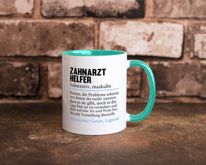 Zahnarzthelfer | Spruch Humor Zahnmedizin Geschenkidee Tasse