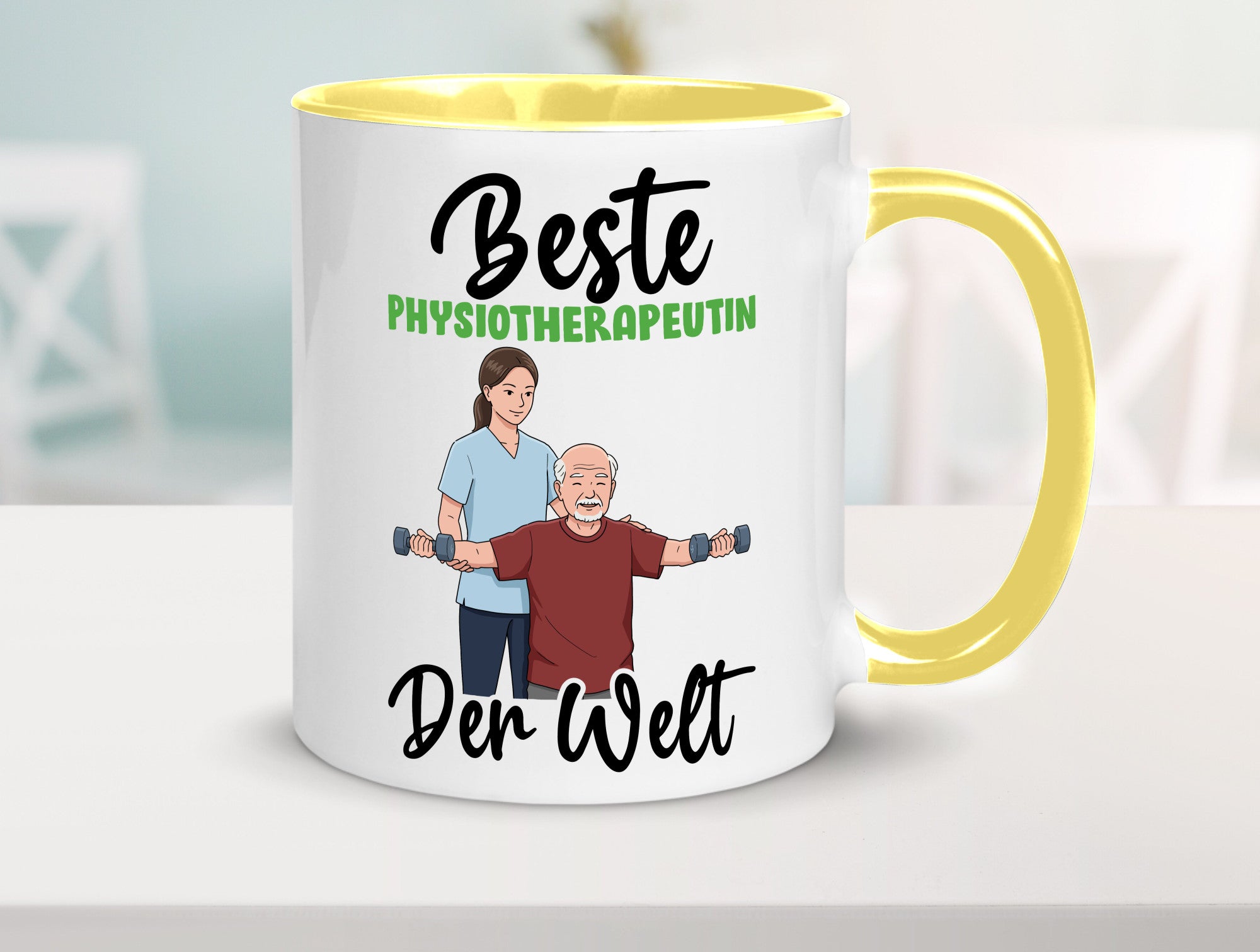 Beste Physiotherapeutin v3 lustig Humor Geschenkidee Geschenk Tasse