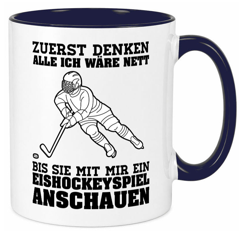 Eishockeyspiel | Eishockeyfan Tasse Eishockeyspieler Humor Geschenkidee