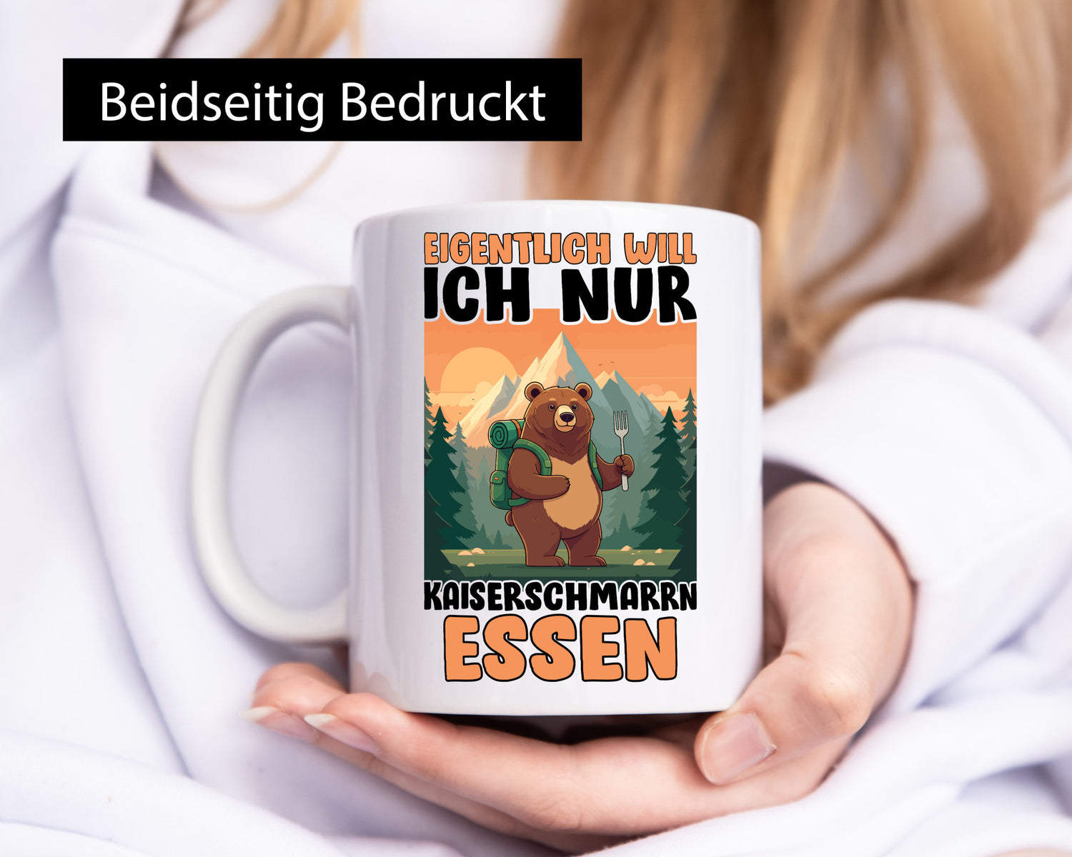 Eigentlich will ich nur Kaiserschmarn essen Humor Geschenkidee Tasse