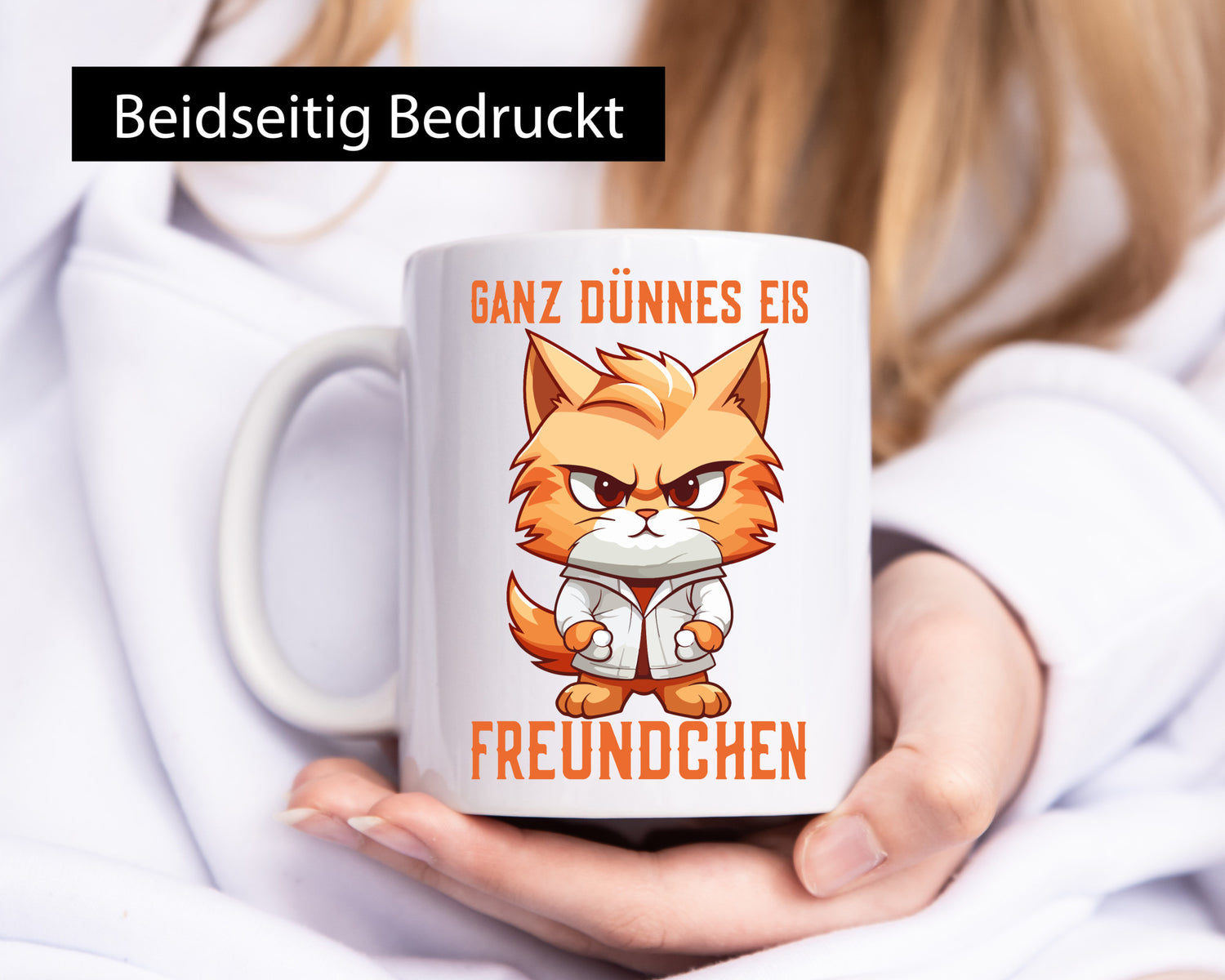 Ganz dünnes Eis Freundchen | coole Katze lustiger Spruch Geschenk Tierliebhaber