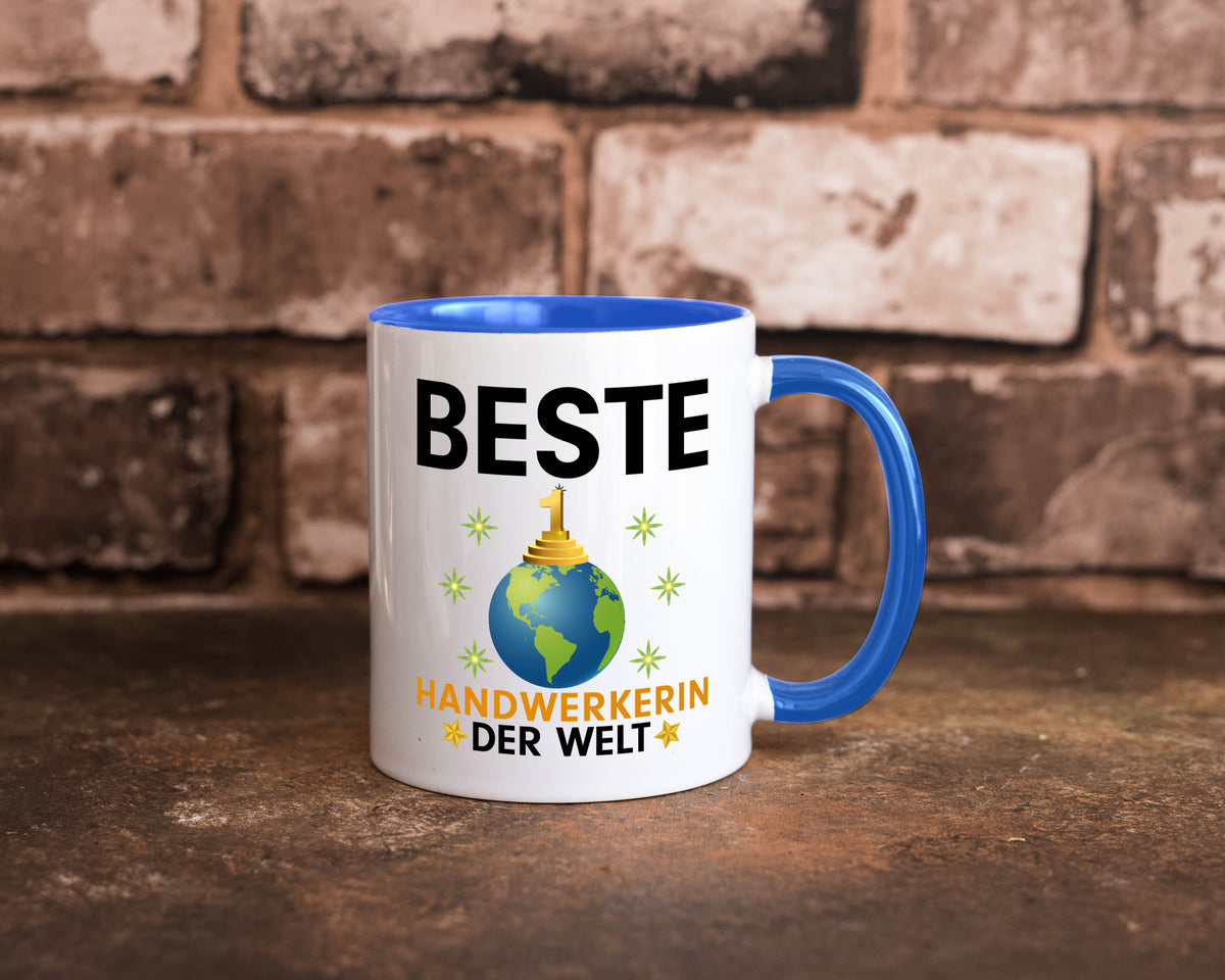Welt Beste Handwerkerin | Handwerkerinnen lustiger Spruch Geschenk Humor Tasse