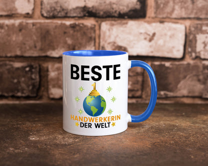 Welt Beste Handwerkerin | Handwerkerinnen lustiger Spruch Geschenk Humor Tasse