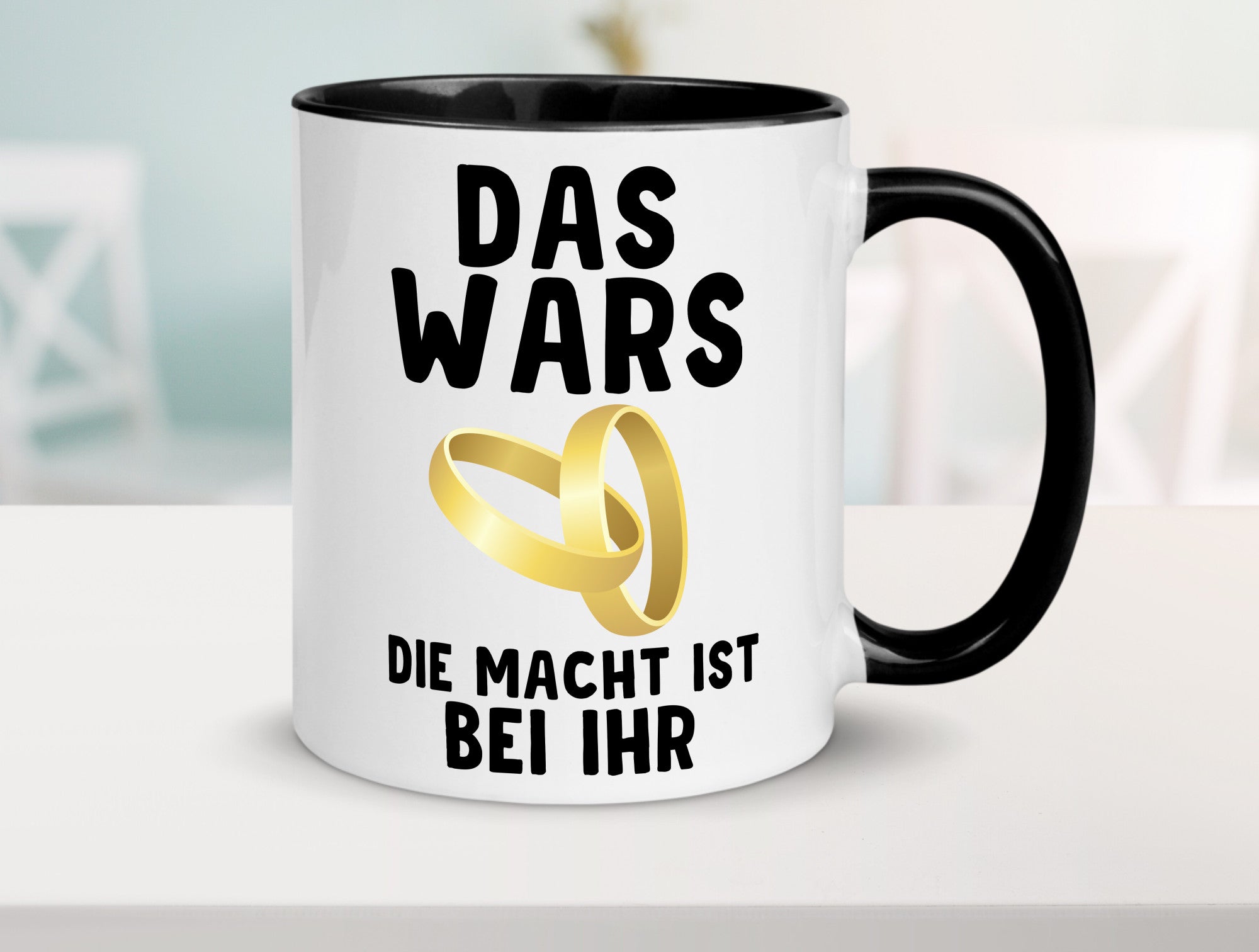 Die macht ist bei ihr | Hochzeit Tasse Ehemann Ehe Geschenk Humor Geschenkidee