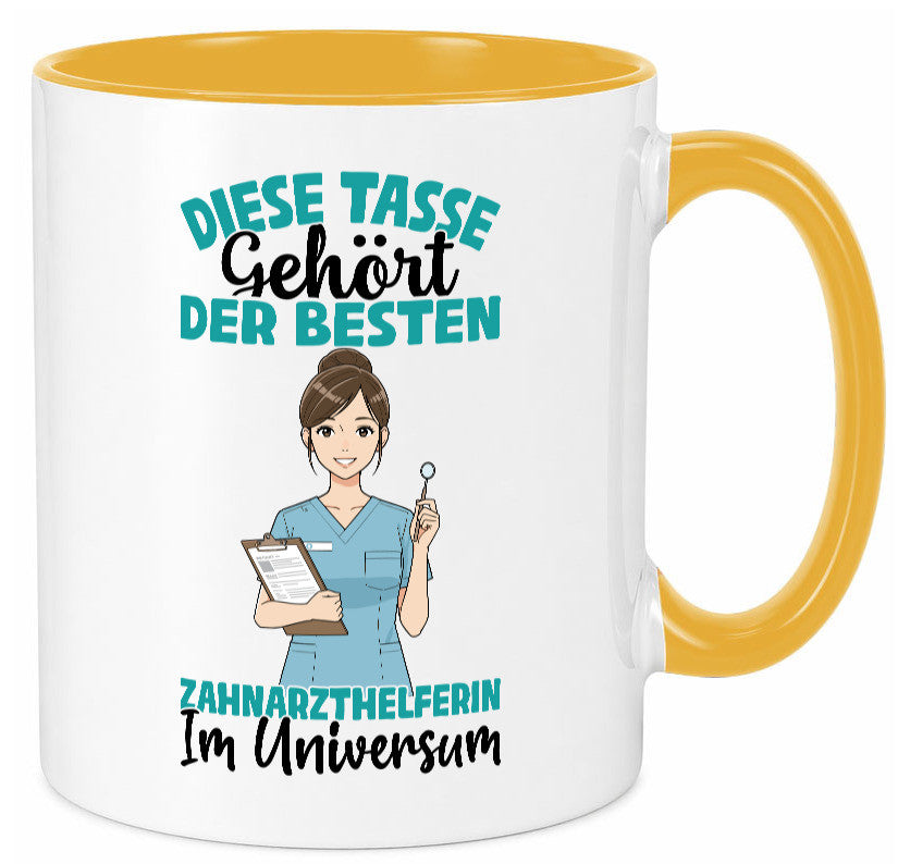 Im Universum: Zahnarzthelferin | Zahnmedizin Humor Geschenkidee Tasse