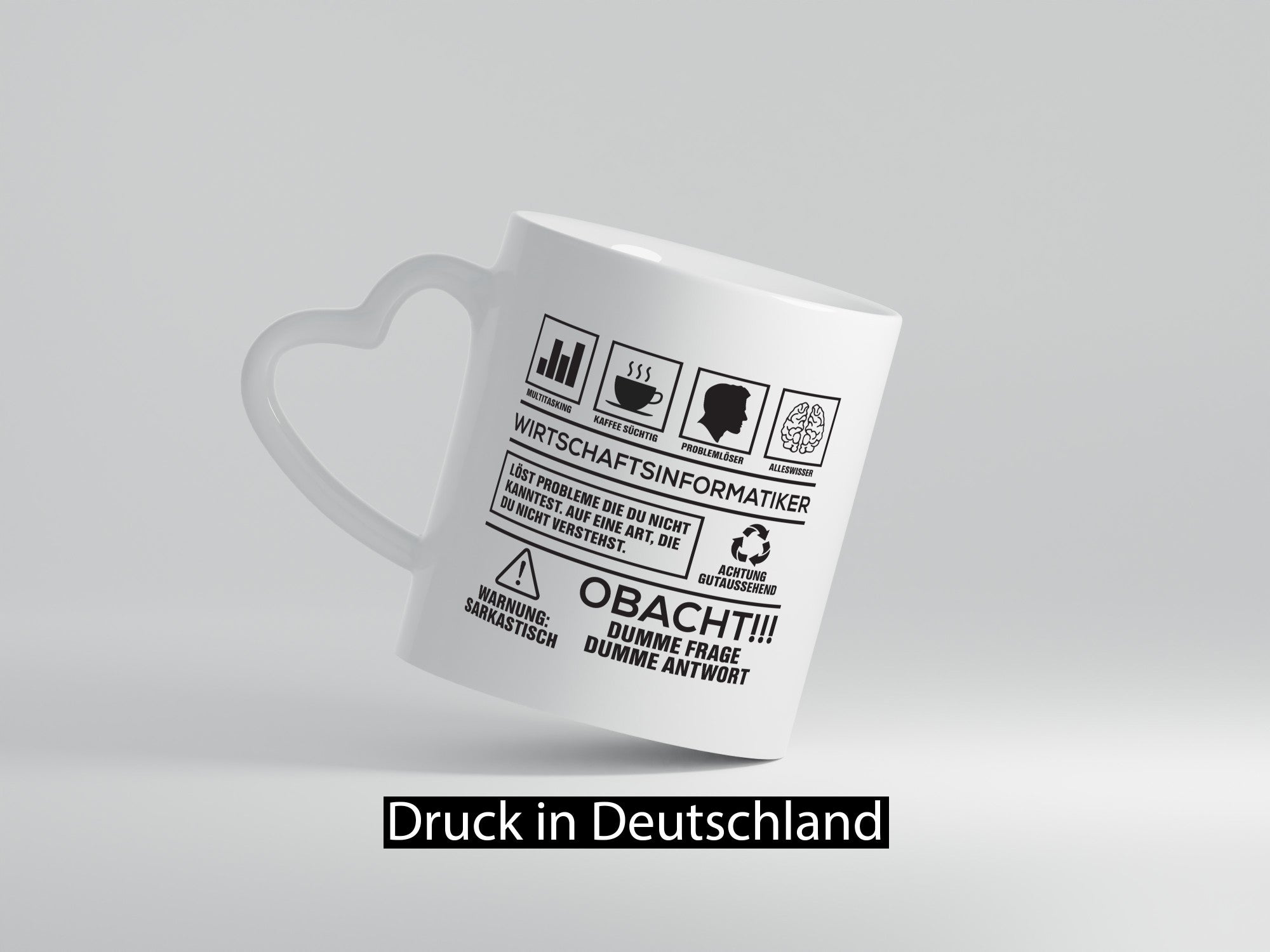 Achtung Probleme Wirtschaftsinformatiker | Wirtschaft Humor Geschenkidee Tasse