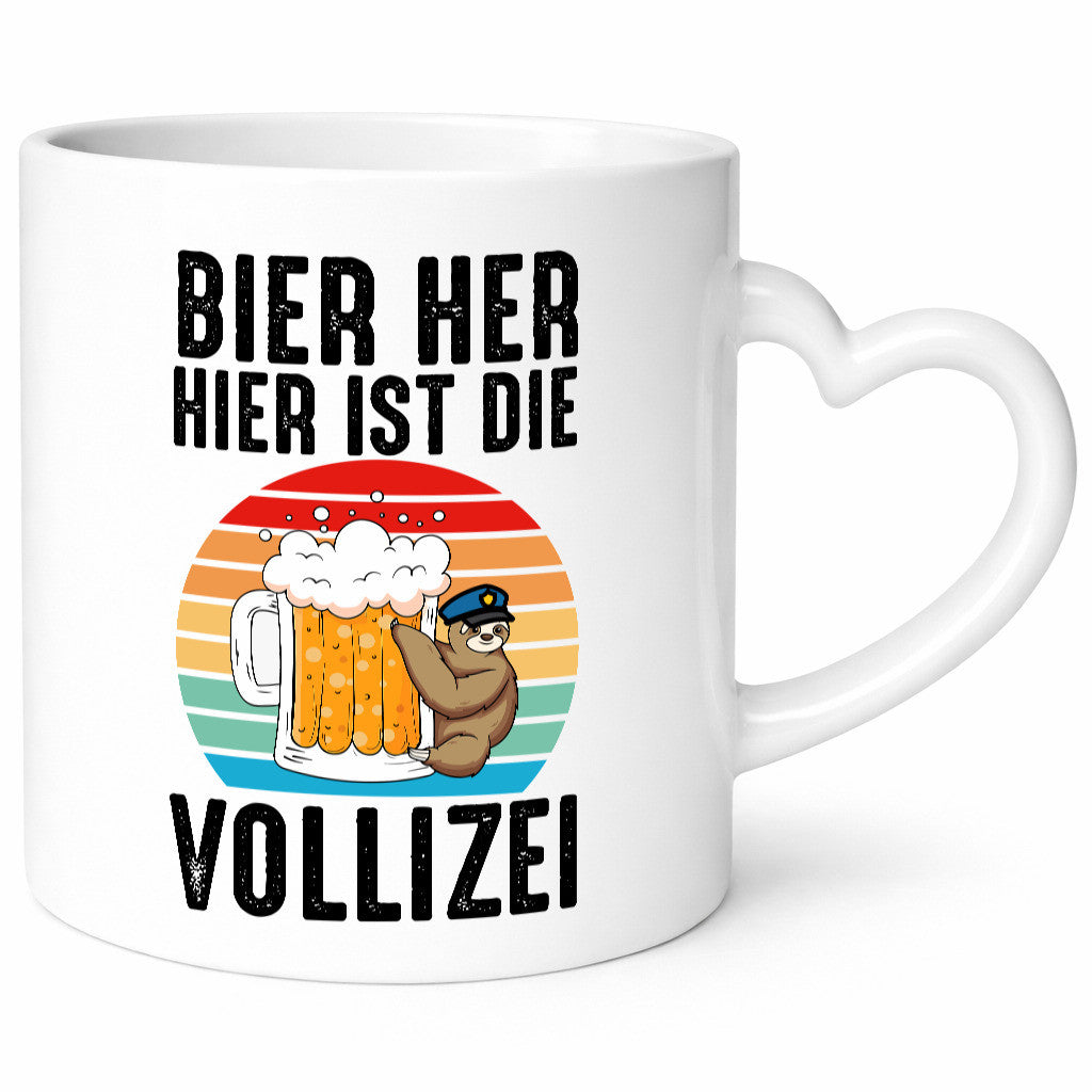 Bier her hier ist die Vollizei | Biertrinker Faultier lustig Tierliebhaber