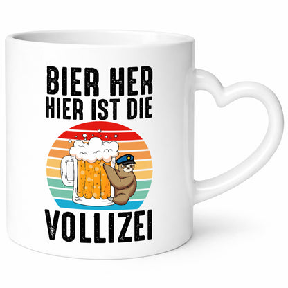 Bier her hier ist die Vollizei | Biertrinker Faultier lustig Tierliebhaber