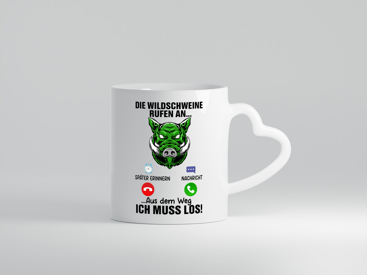 Wildschweinjagt | Wildscheine rufen an Jäger Humor Geschenkidee Tasse