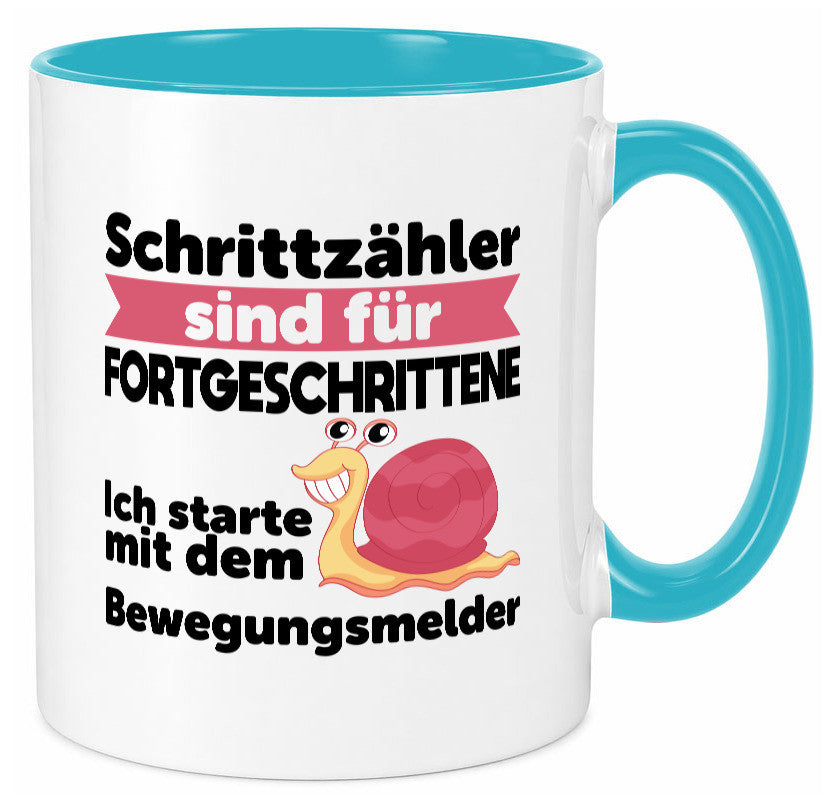 Schrittzähler Fortgeschrittene, Bewegungsmelder | Schnecke Geschenk Humor