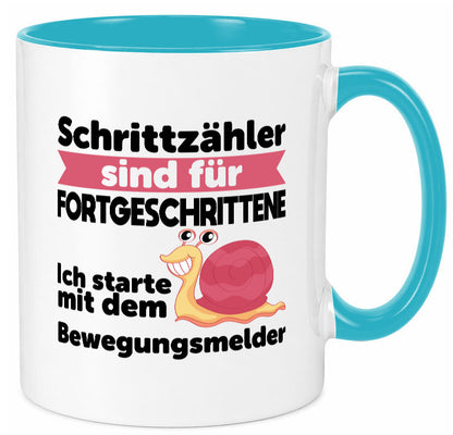 Schrittzähler Fortgeschrittene, Bewegungsmelder | Schnecke Geschenk Humor