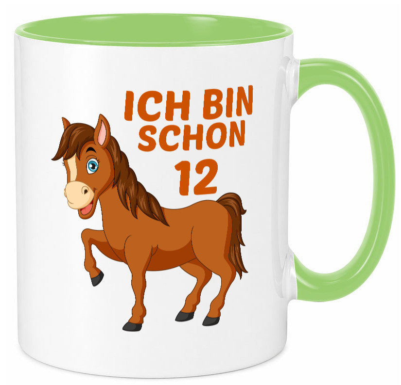 12. Geburtstag | Ich bin schon 12 Pferde Pony Geschenkidee Humor Tasse