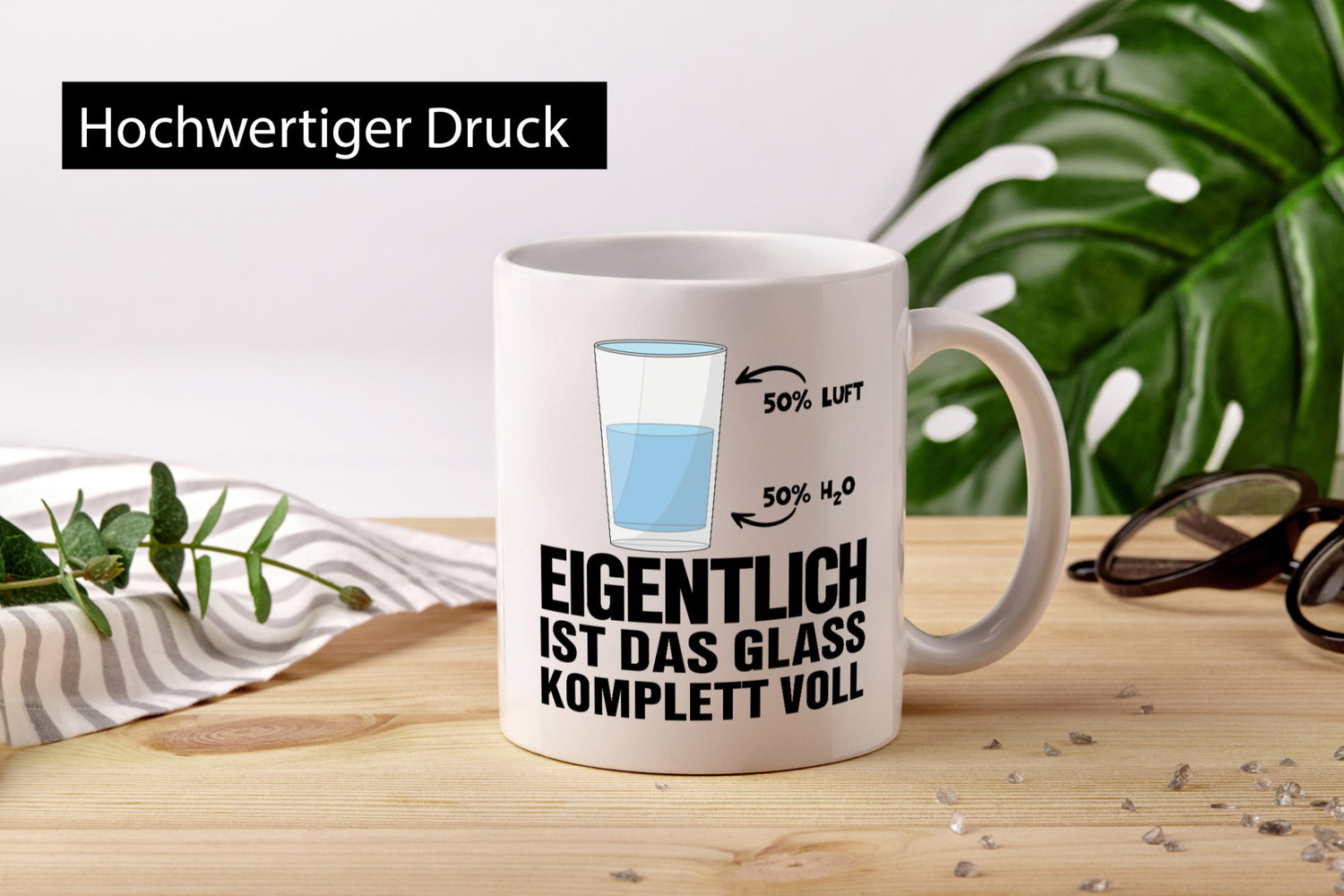 Wasserglas Motiv | Optimist Tasse Chemiker Chemie Humor Geschenkidee