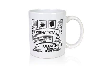 Achtung Probleme Mediengestalter | Medien Geschenk Humor Geschenkidee lustiger