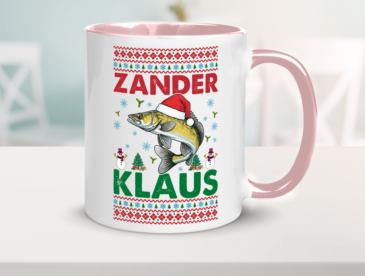Zander Klaus | Ugly Christmas Angler Angeln v2 Geschenk Humor Geschenkidee Tasse
