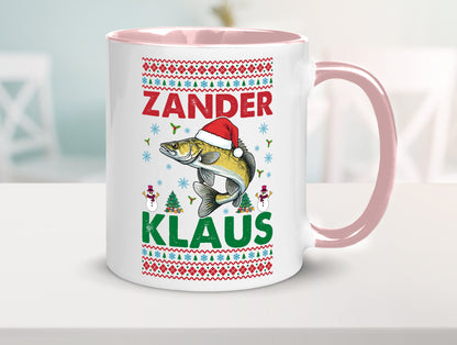 Zander Klaus | Ugly Christmas Angler Angeln v2 Geschenk Humor Geschenkidee Tasse