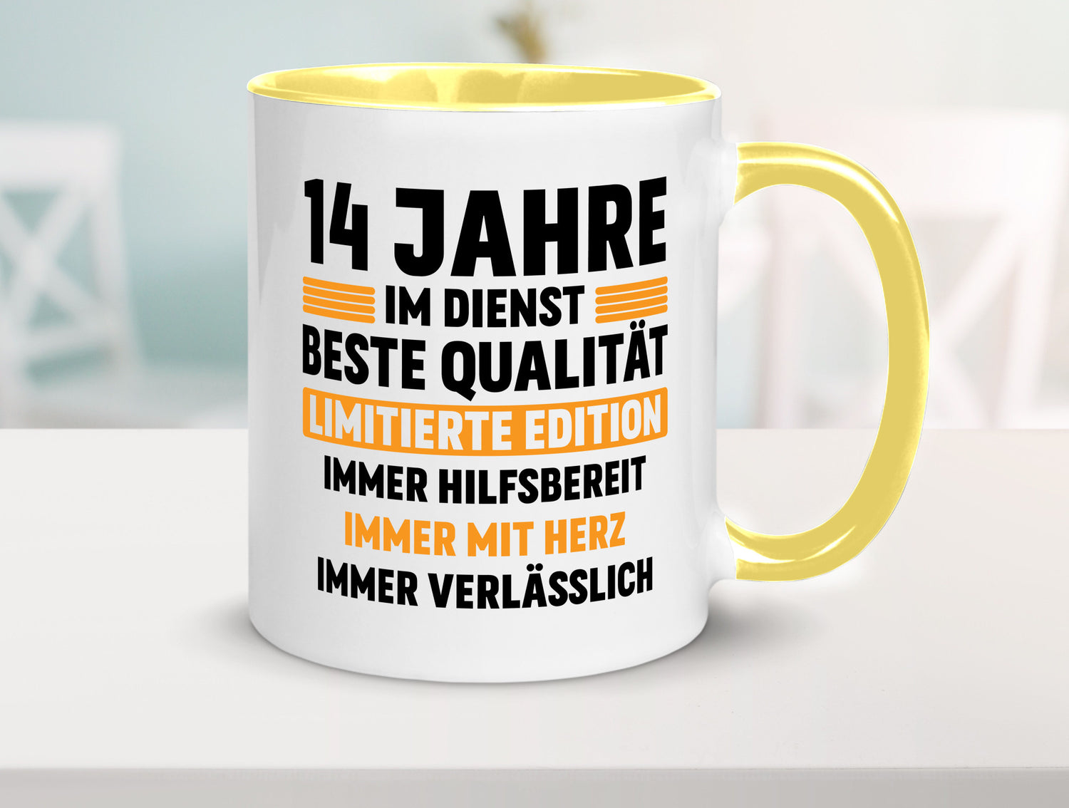 14 Jahre im Dienst | Jubiläum Arbeit v2 Geschenk Kollegen Büro lustiger Spruch