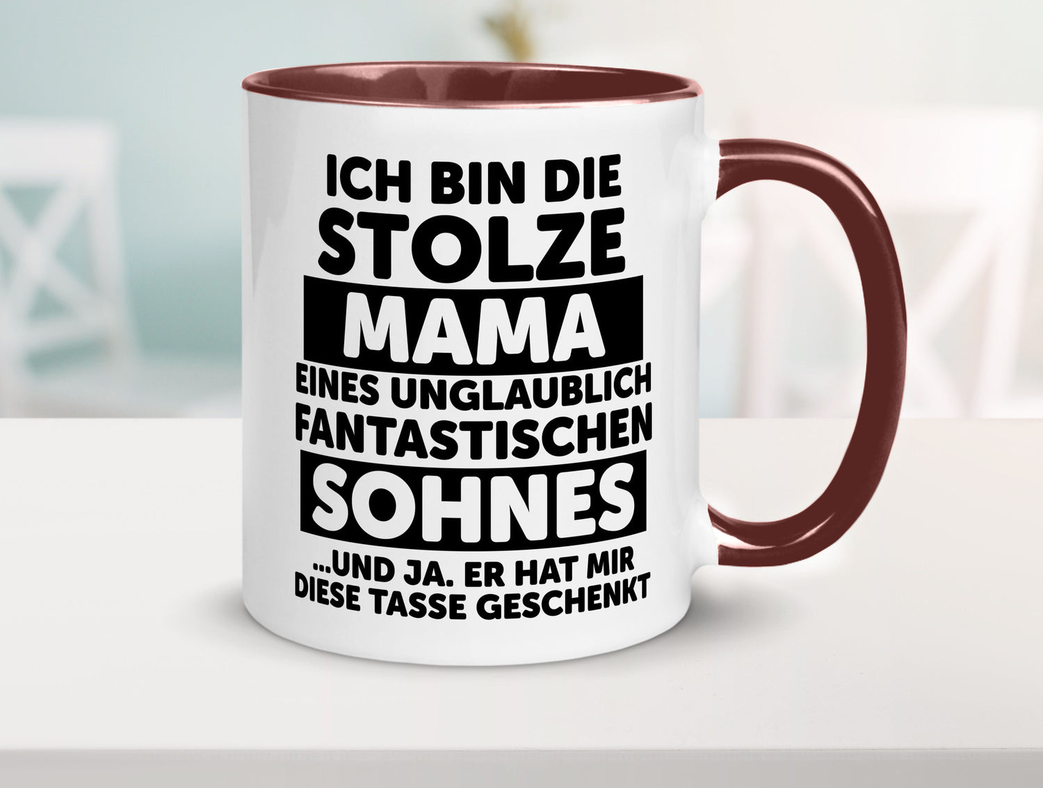 Stolze Mama | Fantastischer Sohn Beste Humor Familie Geschenkidee Tasse