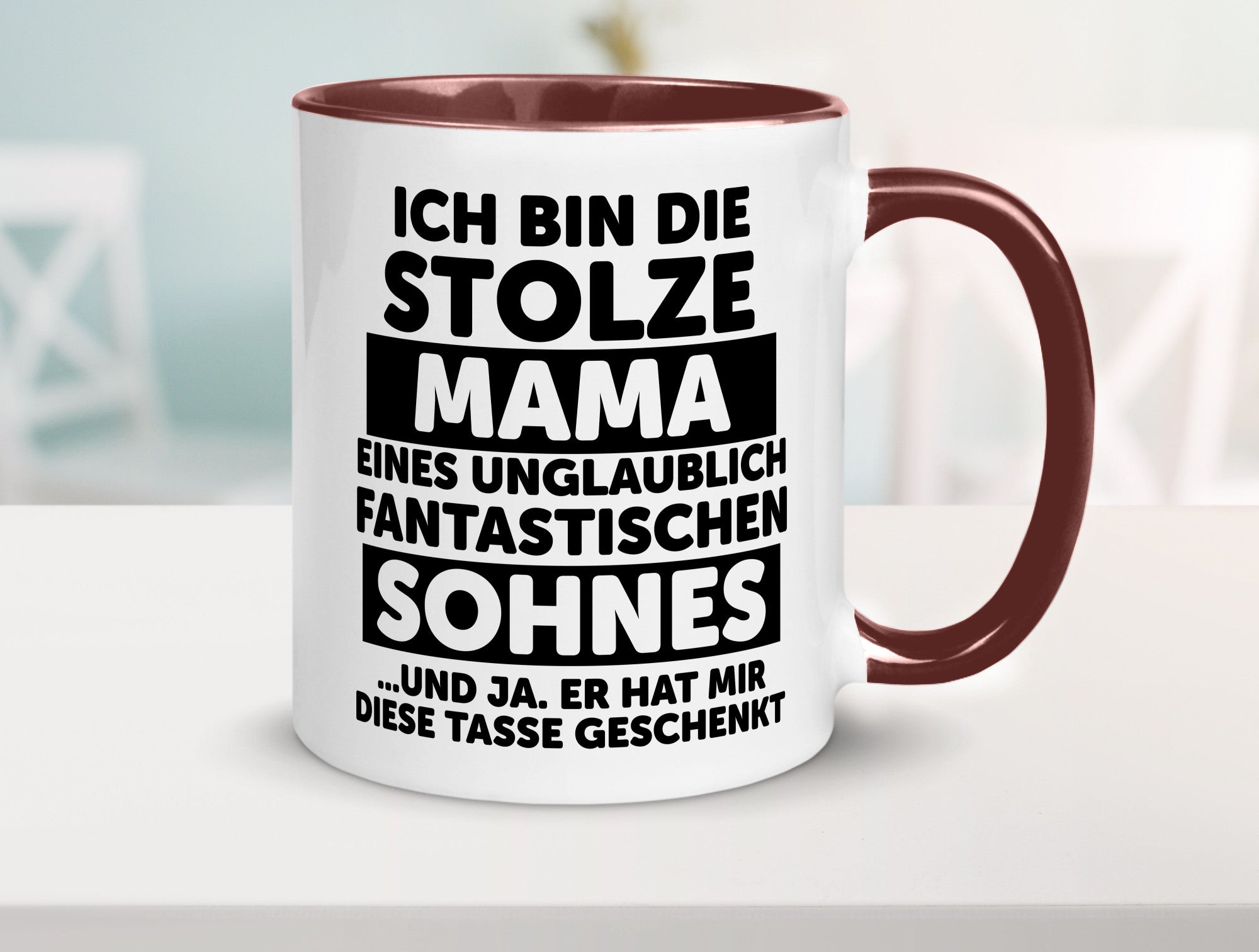 Stolze Mama | Fantastischer Sohn Beste Humor Familie Geschenkidee Tasse