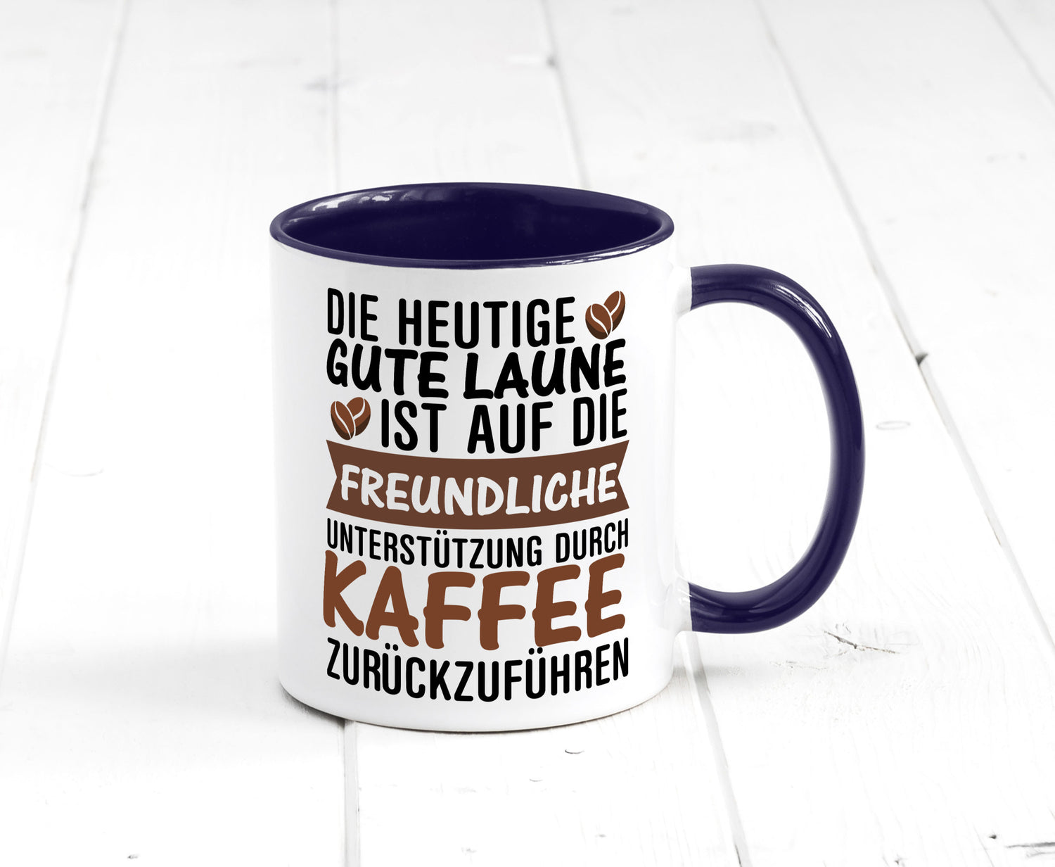 Unterstützung durch Kaffee | Kaffeliebhaber gute Laune Geschenk Humor