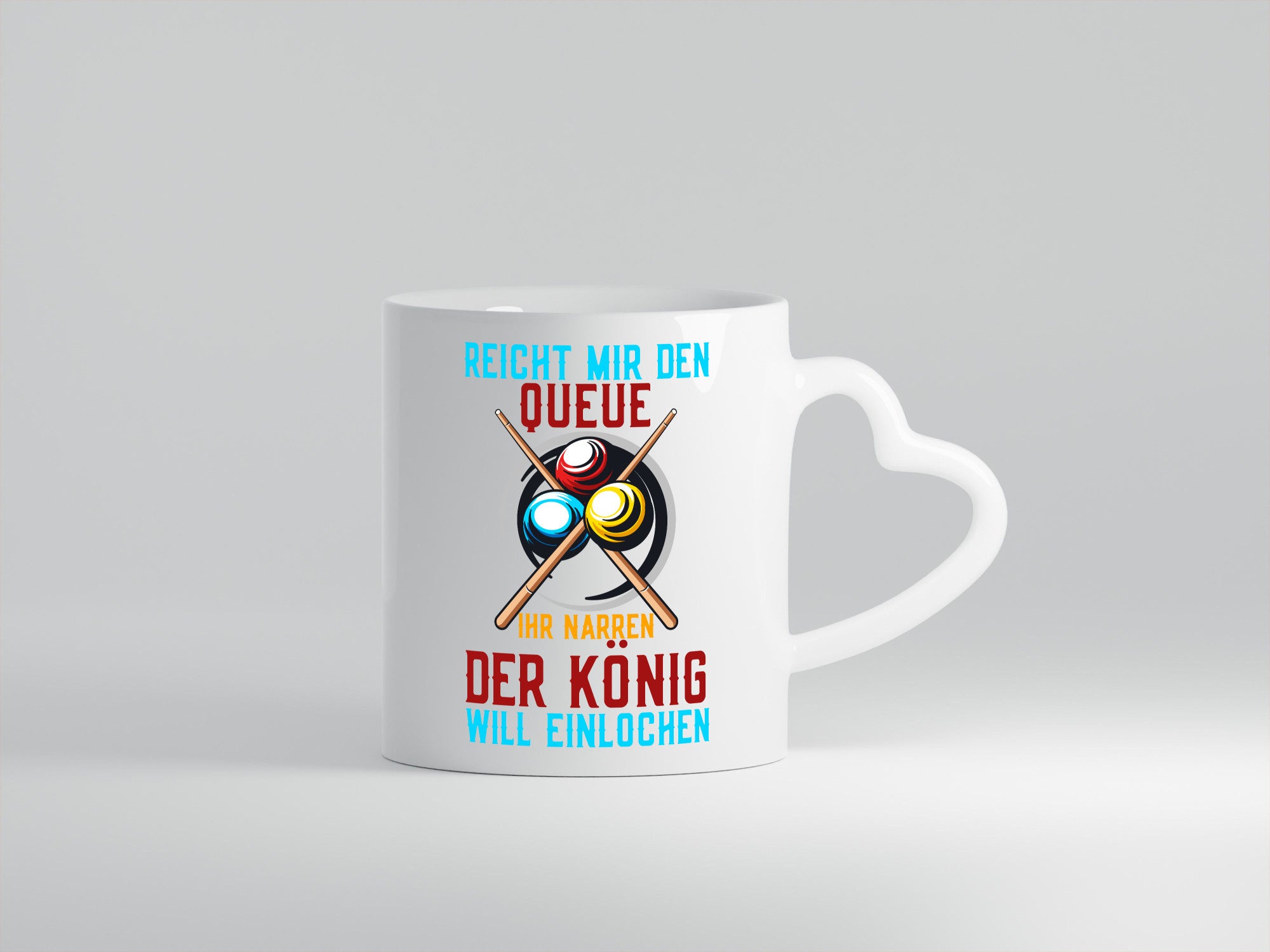 Reicht mir den Queue | Einlochen Billard Kugeln Geschenk Humor Geschenkidee