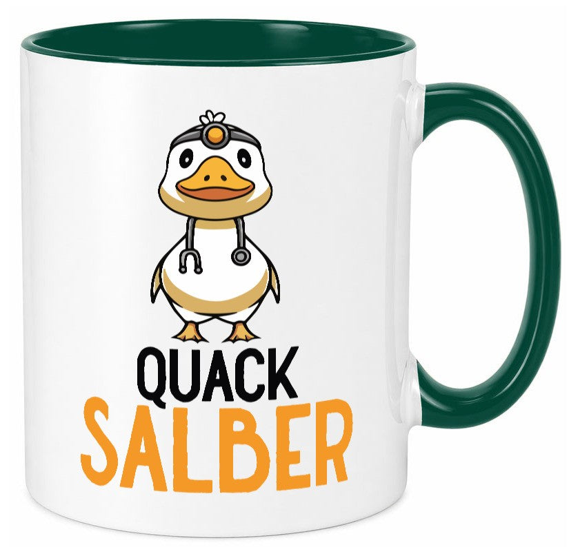 Quacksalber | witzige Ente Comic Arzt Ãrztin v2 Geschenkidee Humor Tasse