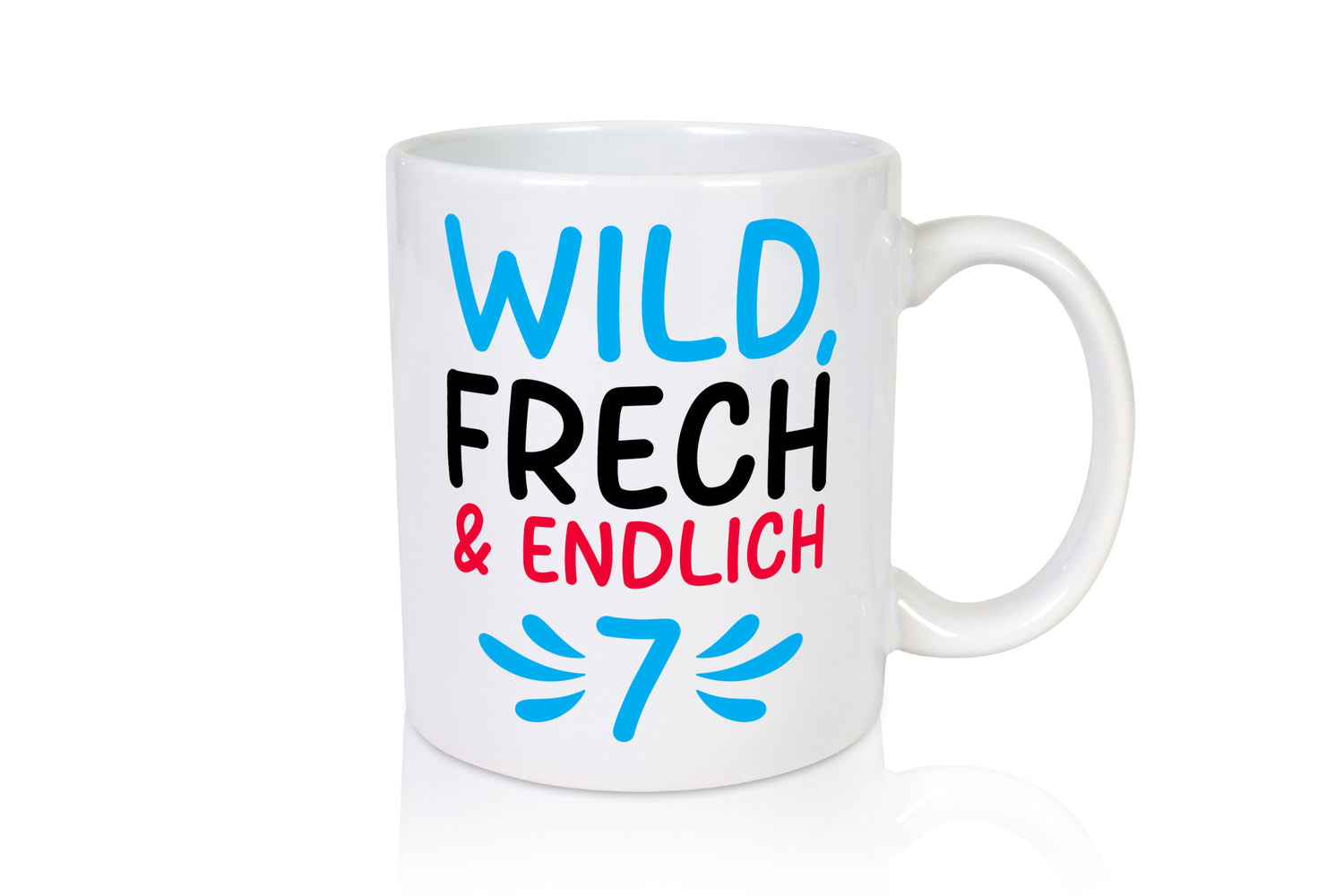 7. Geburtstag | 7 Jahre Wild &amp; Frech lustiger Spruch Geschenk Geschenkidee Tasse