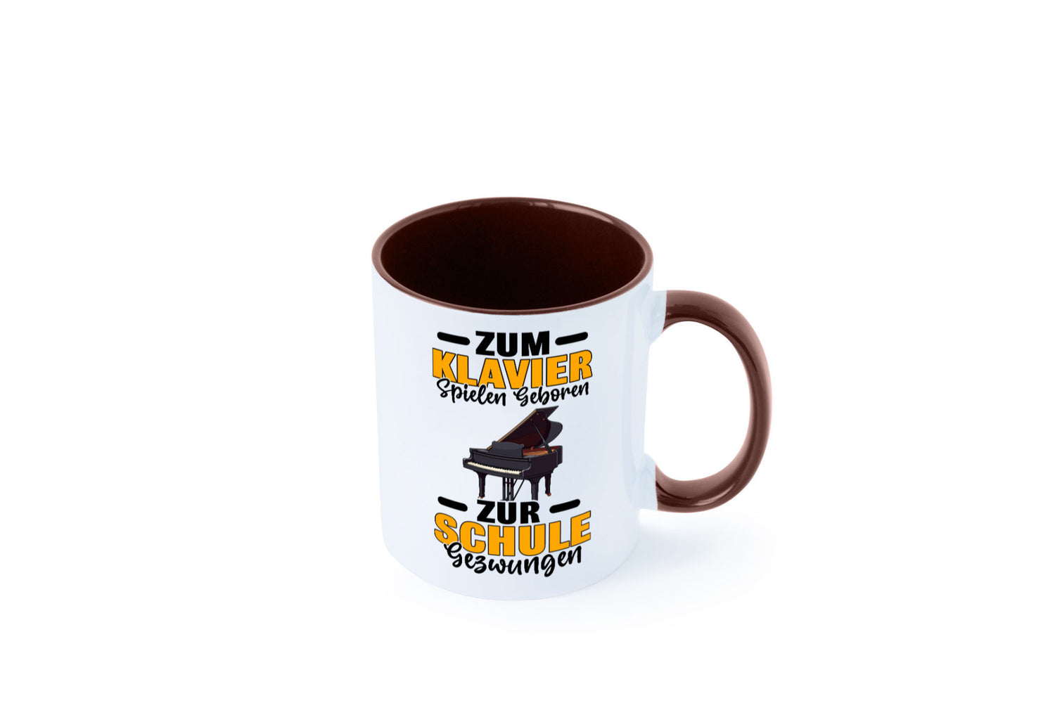 Zum Klavier spielen geboren zur Schule gezwungen v2 lustiger Spruch Geschenk