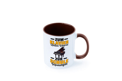 Zum Klavier spielen geboren zur Schule gezwungen v2 lustiger Spruch Geschenk