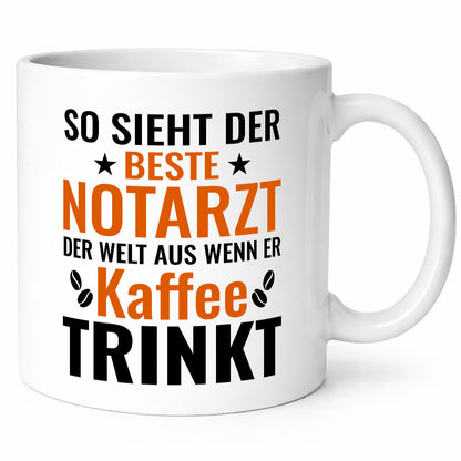 Kaffee trinkt: Notarzt | Arzt Lustig Humor Geschenkidee Geschenk Tasse