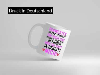 Beste Schwester | Herzen Humor Liebe Verbundenheit Geschenk Geschenkidee