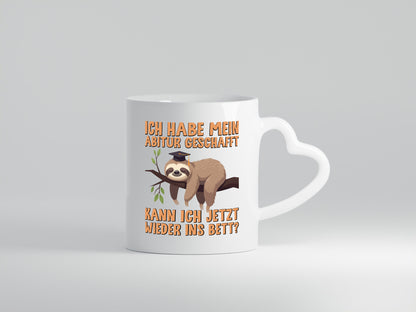 Abi Geschafft | Abschluss Faultier v2 Humor Tierliebhaber Geschenkidee Tasse
